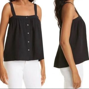 NWOT Jenni Kayne Cypress cotton gauze tank top in Black small